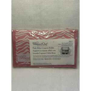 Pampered Chef Pink‎ Zebra Print Coupon Holder New PR27